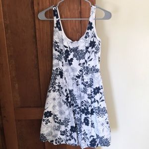 Navy and white sun dress